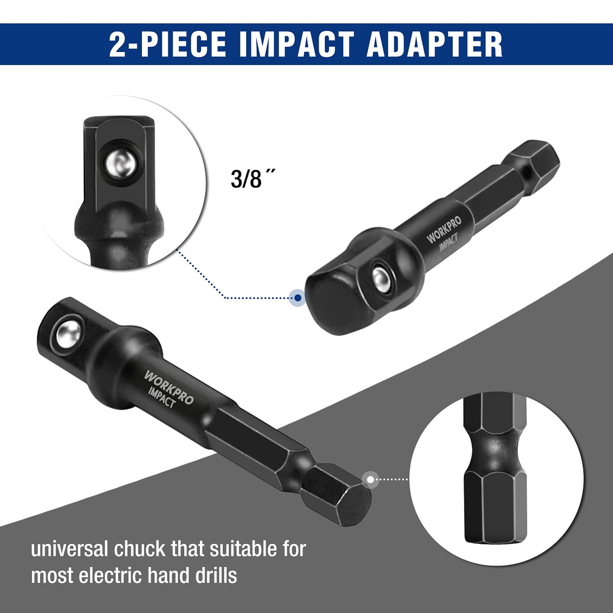 WORKPRO 15 Pieces Impact Bolt & Nut Remover Set, 3/8” Drive Bolt Extractor for Removing Stripped, Damaged, Rounded off and Rusted Bolts & Nuts WORKPRO