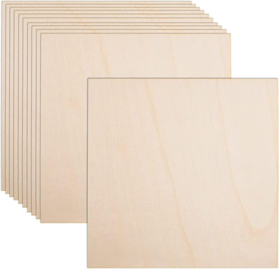 24 Pack Basswood Sheets for Crafts-16 x 16 x 1/8 Inch- 3mm Thick Plywood Sheets with Smooth Surfaces-Unfinished Rectangular Wood Boards for Laser