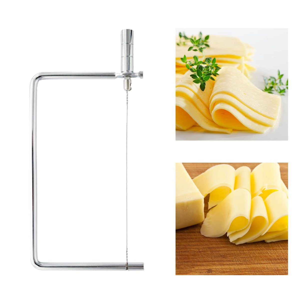 Leefasy Cheese Slicer Cutter Accessories Steel Wire Sturdy Butter Slicer Portable Butter Slice Cutter Cheese for Kitchen, 6 inch Leefasy