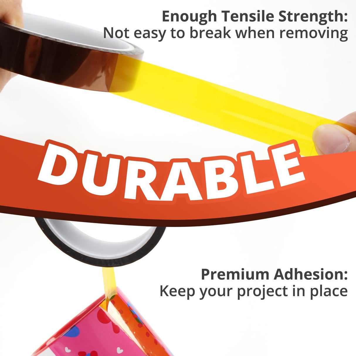 HTVRONT Heat Tape for Sublimation - Heat Resistant Tape 2 Rolls 20mm x 33m Sublimation Tape, No Residue Heat Transfer Tape for Sublimation Tumblers HTVRONT