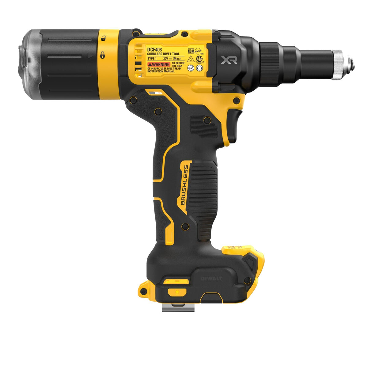 DEWALT 20V MAX XR Cordless Rivet Tool, 3/16", Bare Tool Only (DCF403B), Large DEWALT