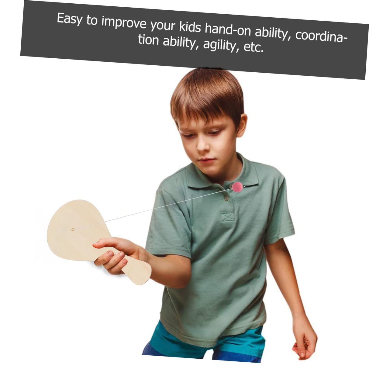 NOLITOY 6pcs White Billet Wooden Racket Unfinished Fraternity Paddle Wooden Paddle Game Bat and Ball on Elastic Wood for Maker Brain Toy Toys for NOLITOY