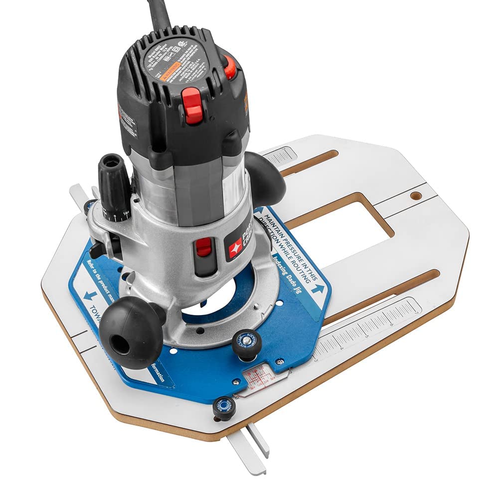 Indexing Dado Jig - Kit w/ ½” Thick MDF Base, Router Mounting Plate w/Clear Indicators & More - Perfect for Shoe Shelves, Dividers, Cubbies, & More ROCKLER