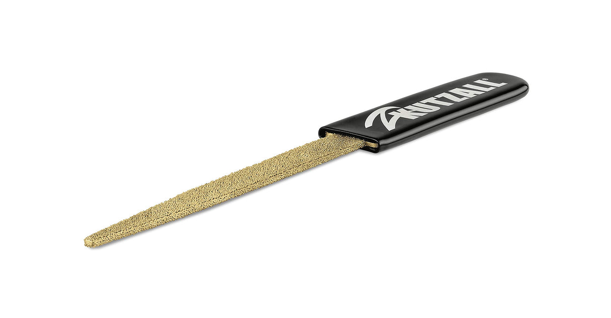 Kutzall Original 6" Warding Hand Rasp - Fine, Wood Rasp/File Used for Woodworking & Shaping, W/Ergonomic Soft Grip Handle, Abrasive Tungsten Carbide Kutzall