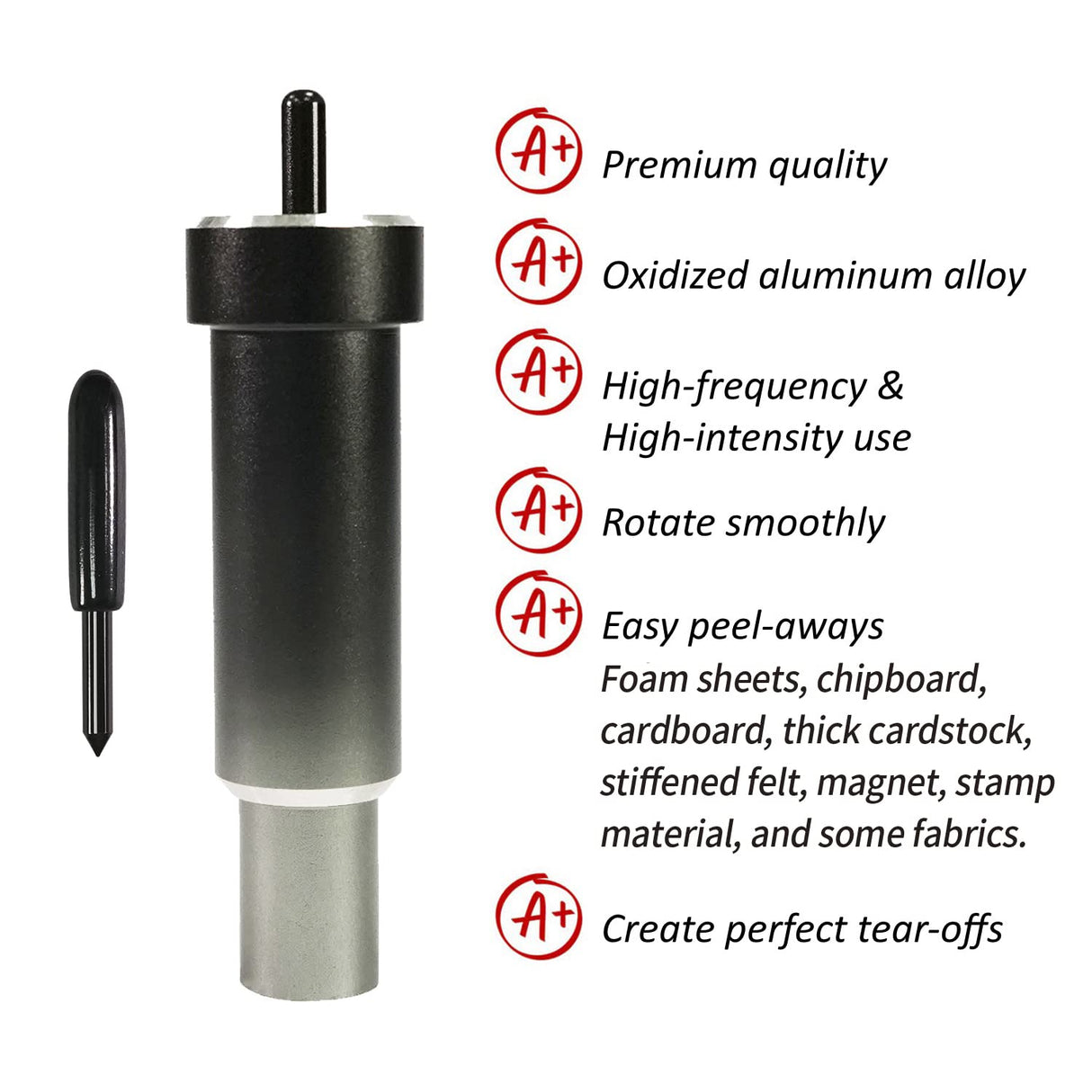 Authentic Premium Deep Point Blade with Housing for Cricut Maker Series and Cricut Explore Air Series, Authentic German Carbide Cricut Knife Blade, PLATGO