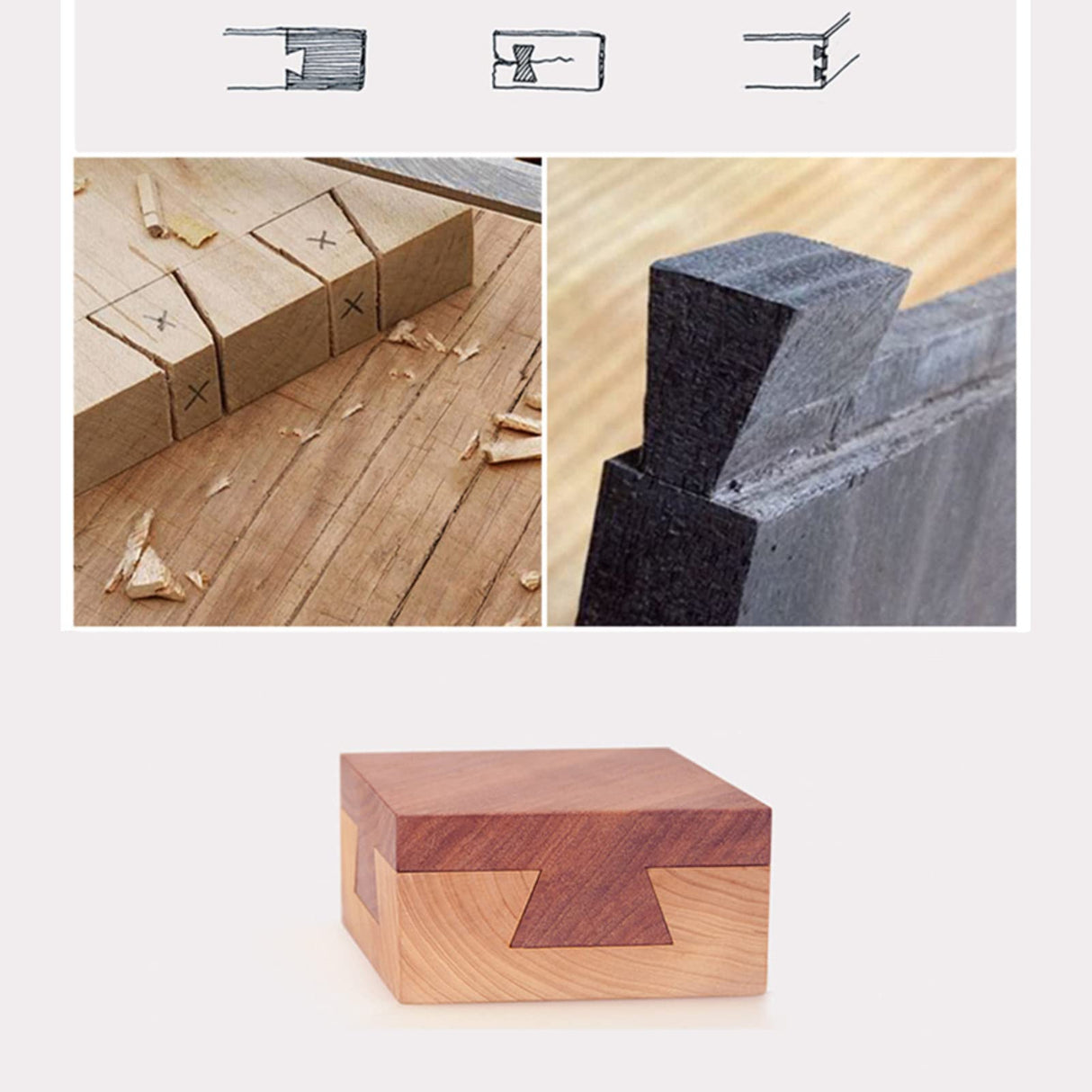 Acogedor Dovetail Marker, Aluminum Alloy Dovetail Marking Jig, Woodworking Dovetail Ruler Marker, Dovetail Jig Guide for Cork, Hardwood (1:5 1:8) Acogedor