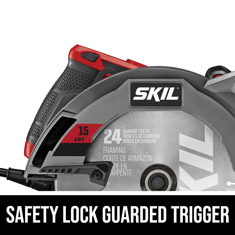 SKIL 15 Amp 7-1/4 Inch Circular Saw with Single Beam Laser Guide - 5280-01 Skil
