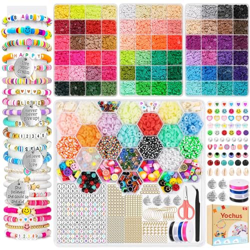 Yochus 13000pcs Clay Beads Bracelet Kit, 86 Colors Friendship Bracelet Kit  Jewelry Making with Charms and Letter Bead, Crafts Christmas New Year Gifts  Set for Girls Teens Adults – WoodArtSupply