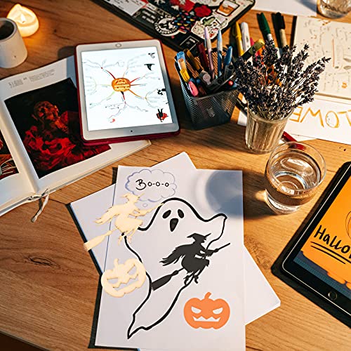 20Pcs Halloween Wood Cutouts Pumpkin Witch Cutout Unfinished DIY Painting Wooden Slices Embellishment Party Decor Woodsy Decor Witch Decor NUOBESTY