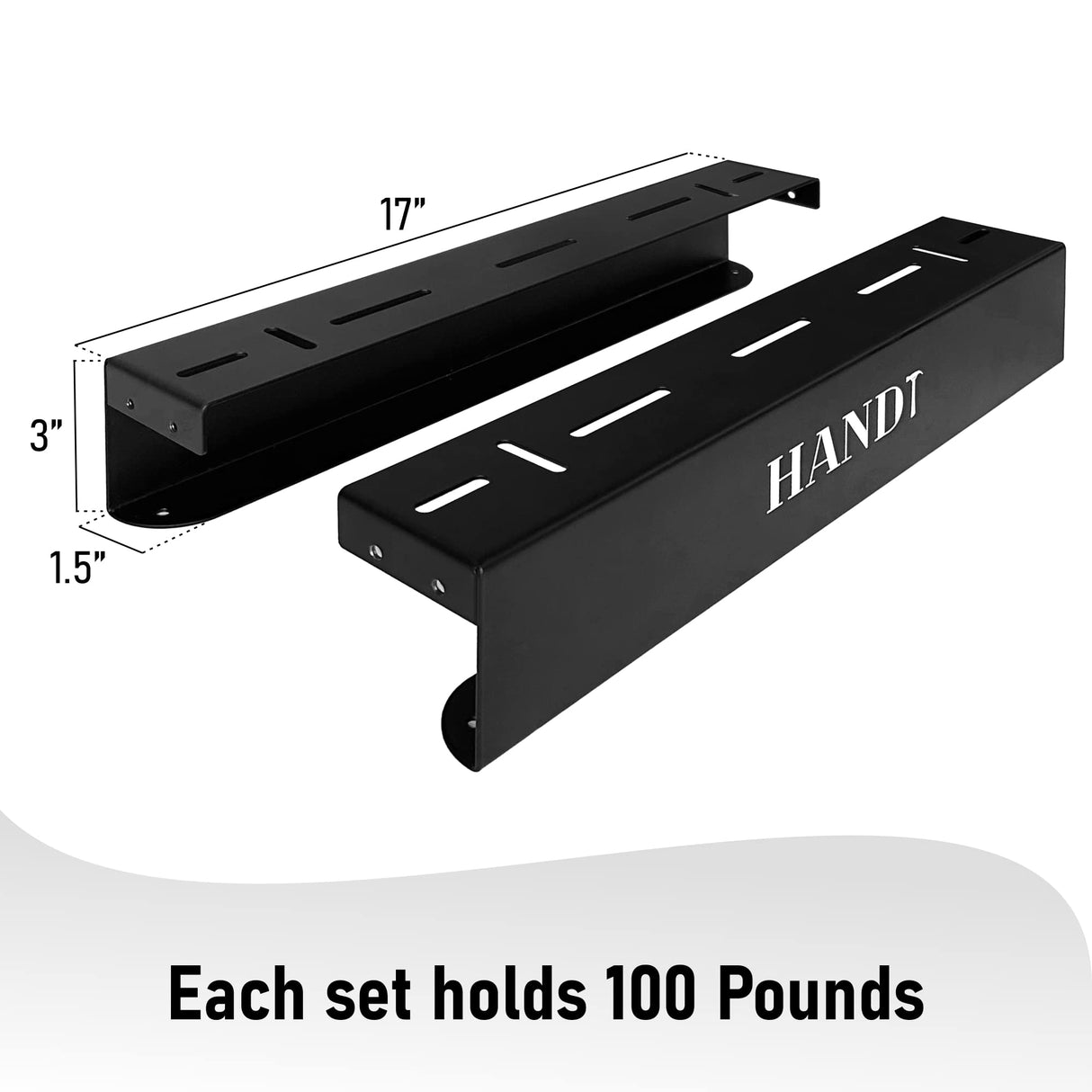 HANDT Overhead Garage Storage Rack, Ceiling Racks, Bin Organization System, Heavy Duty Metal Rack For Container, Supports Most Bins (Black, 4 Sets) HANDT