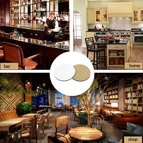 Sublimation Blanks Drink Coasters,20 Pcs 3.5 Inch MDF White Round Coasters for Crafts Painting Heat Transfer Greeney