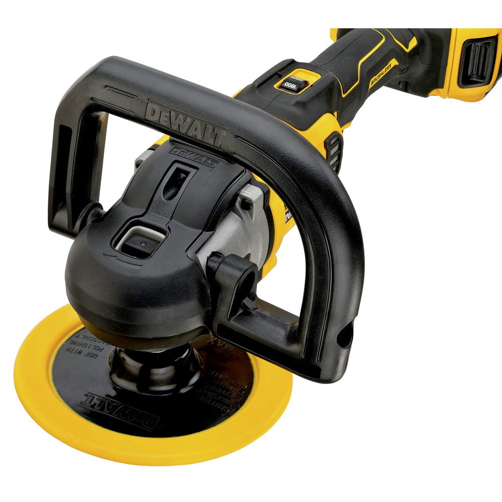 DEWALT 20V MAX* XR Cordless Polisher Kit, Rotary, Variable Speed, 7-Inch, 180 mm (DCM849P2) DEWALT