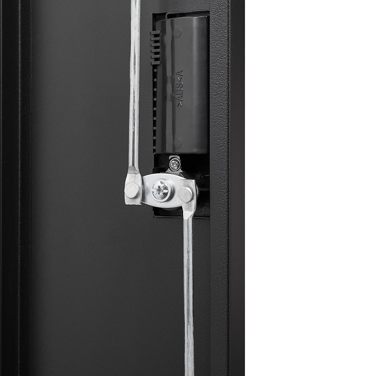 Locking Metal Storage Cabinets, 42" Lockable Steel Storage Cabinet, Tall White Cabinet with 2 Doors and 2 Adjustable Shelves for Garage, Classroom, AnwickNomo