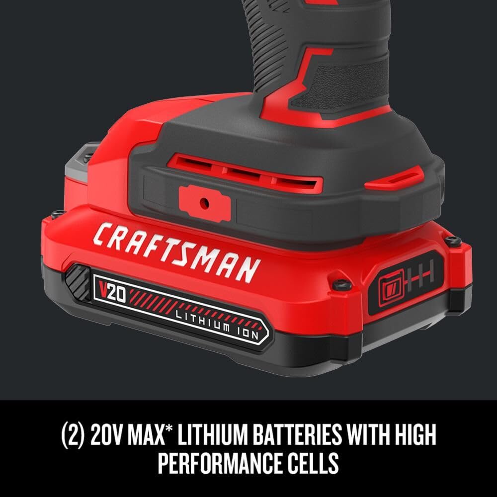 CRAFTSMAN V20* Cordless Brushless Compact 2 Tool Combo Kit (2 Batteries) (CMCK210C2) Craftsman
