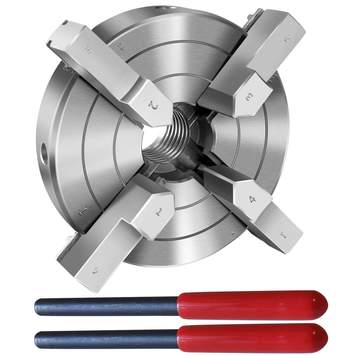 NNBWKIXI 4 Inch Wood Lathe Chuck Set 4 Jaws Self-Centering Lathe Chucks Thread 1 x 8TPI Lathe Chuck for Woodturning NNBWKIXI