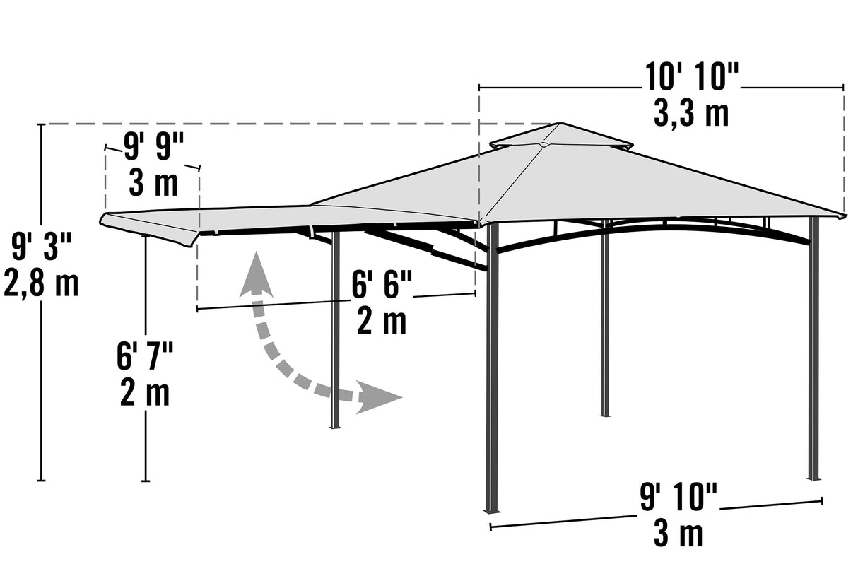 ShelterLogic 24011 Redwood Gazebo – 11 ft. x 11 ft., Bronze Arrow Storage Products