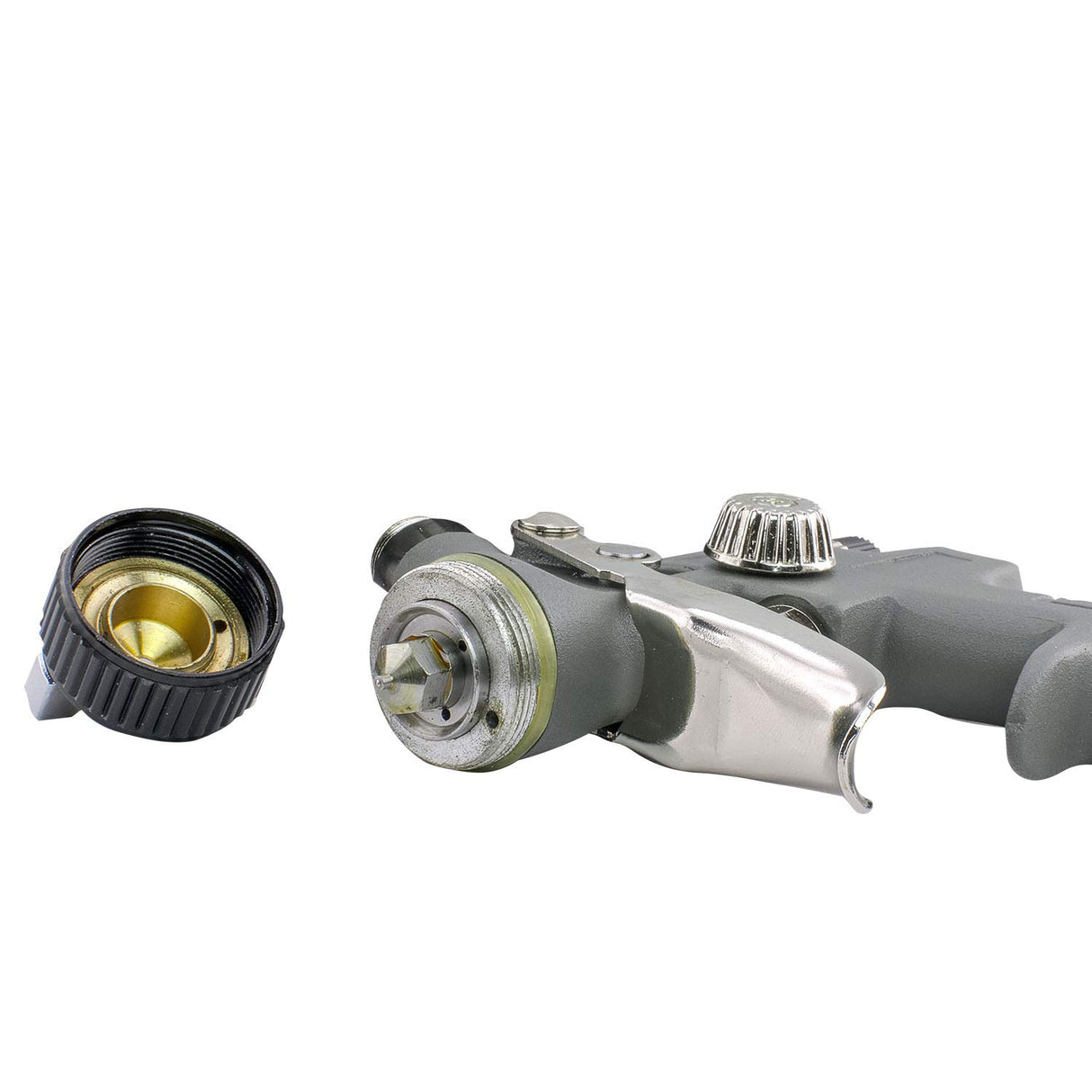 NuMax SPS08 Pneumatic 0.8mm Tip Mini HVLP Gravity Feed Spray Gun with 125cc Plastic Cup NuMax