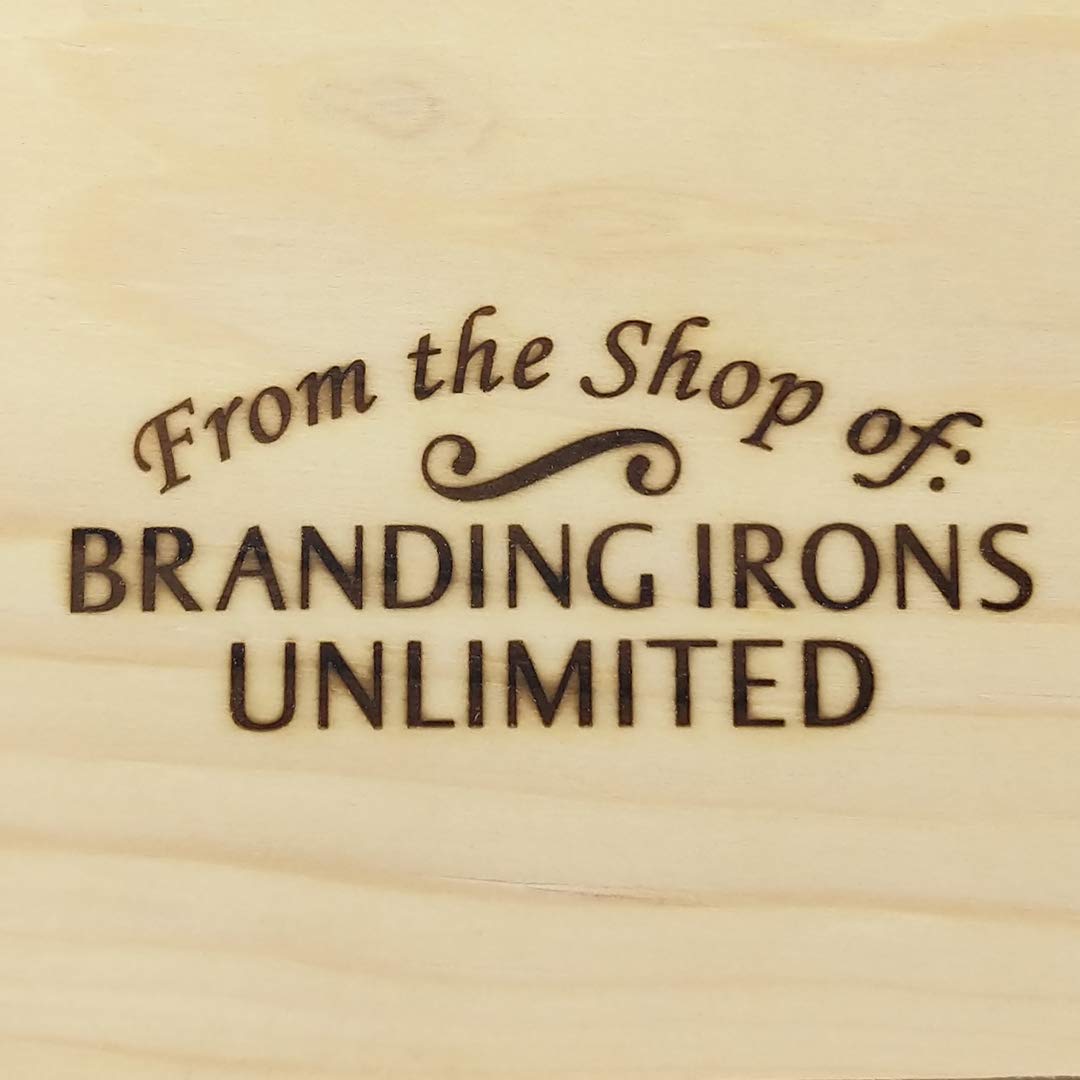 Custom Engraved Electric Branding Iron with Personalised Text and Flourish Design - Large Size - Made in the USA Infinity Stamps