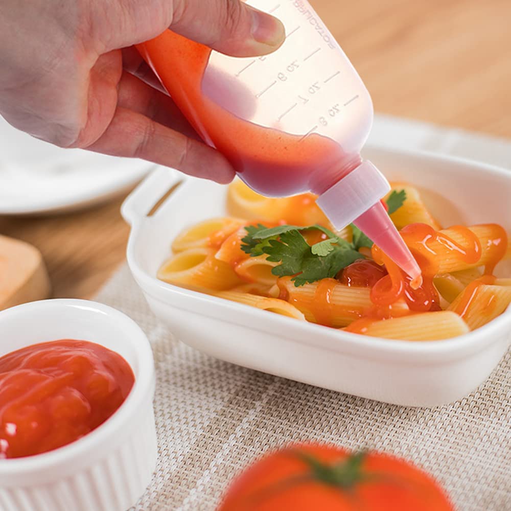 seewavom 10 Pack 4 Ounce Plastic Squeeze Bottles With Caps Plastic Small Dispensing Bottles Crafts, Art, Glue, Kitchen seewavom