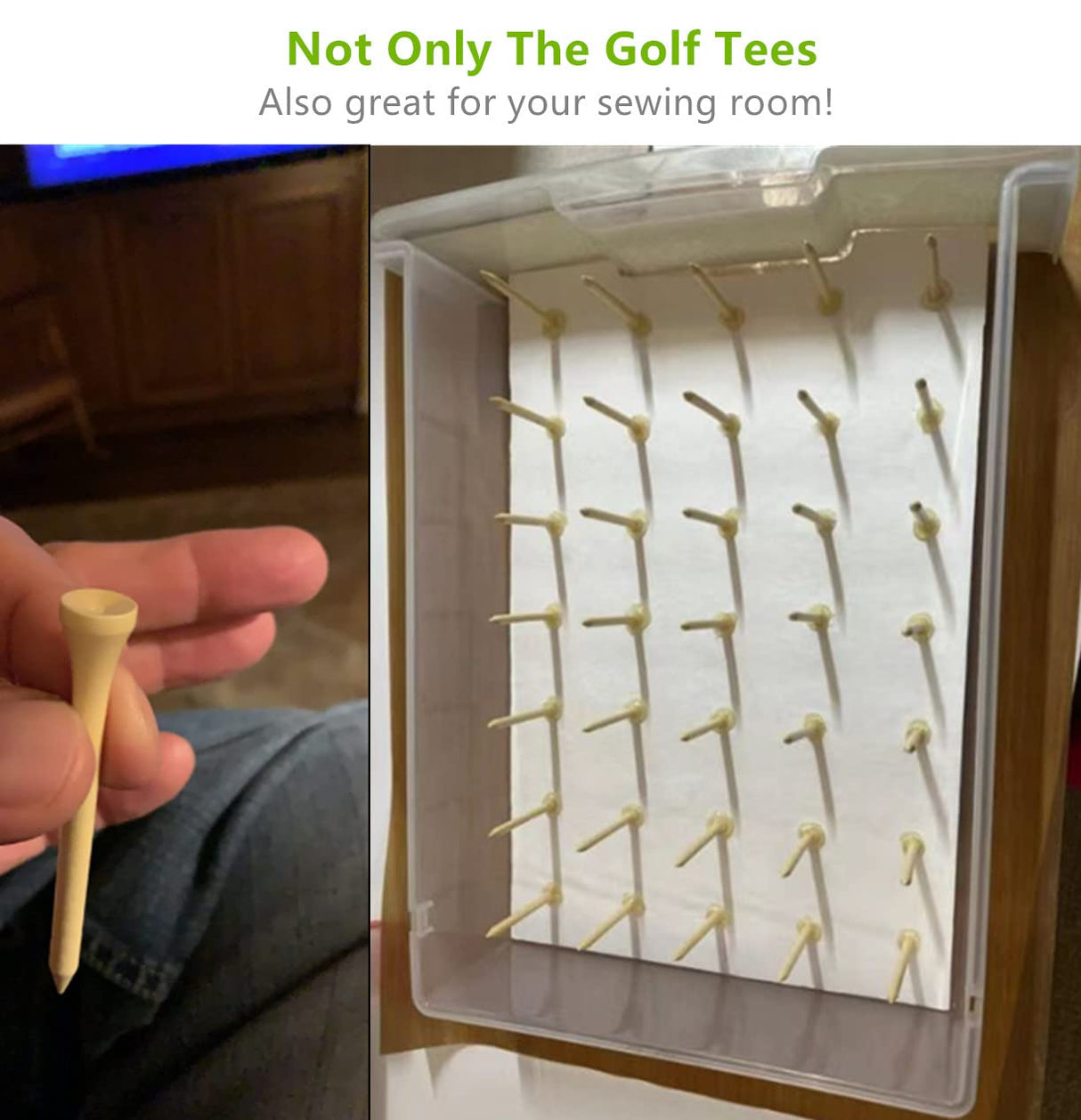 SHKIBY 280 Pack Professional Bamboo Golf Tees 2-3/4 Inch - Stronger Than Wooden Golf Tee Biodegradable & Less Friction SHKIBY