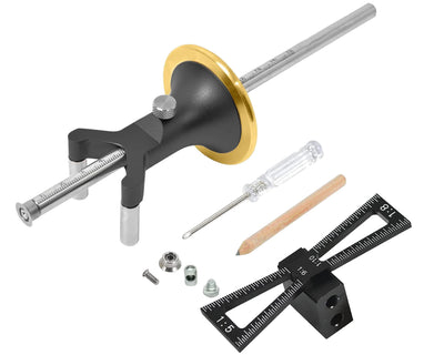 YOSELIN Dovetail Jig Wheel Marking Gauge Wood Scribe Tool Set, English and Metric Unit Accuracy 1/32" and 1mm Per, Adjustable Precision Linear Arc