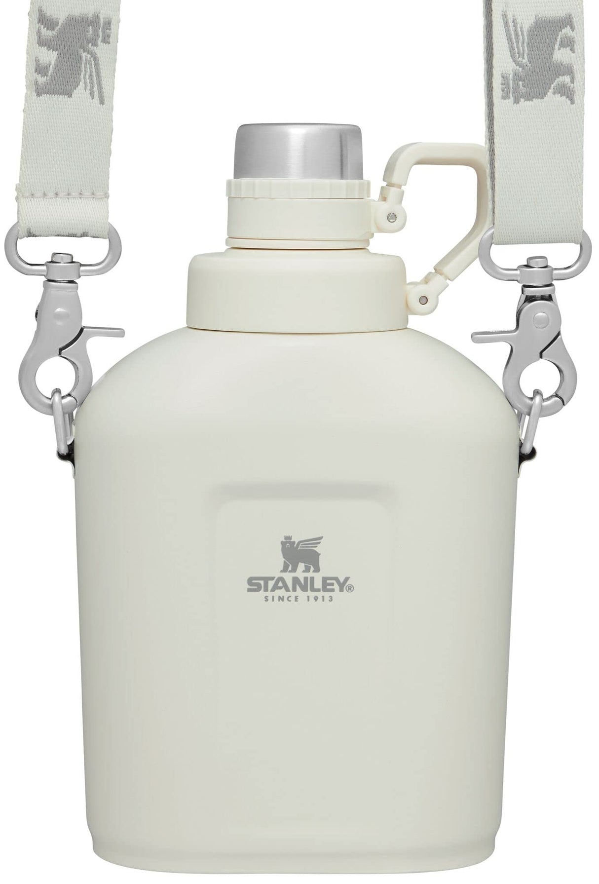 Stanley Legendary Classic Canteen Water Bottle - 1.1 QT - Stainless Steel Canteen with Strap and Leakproof Lid - Dishwasher Safe and BPA-Free, Cream STANLEY
