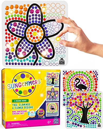 SUNGEMMERS Diamond Window Art Craft Kits for Kids 8-12 - Fun for Girls Ages 8-12, Spring Crafts for Kids Ages 8-12 - Great 6 7 8 9 10 Year Old Girl PURPLE LADYBUG