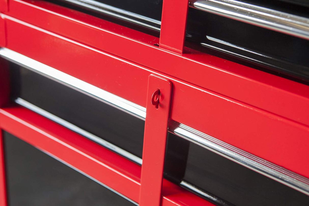 BIG RED ATBT1204R-RB Torin Rolling Garage Workshop Tool Organizer: Detachable 4 Drawer Tool Chest with Large Storage Cabinet and Adjustable Shelf, BIG RED