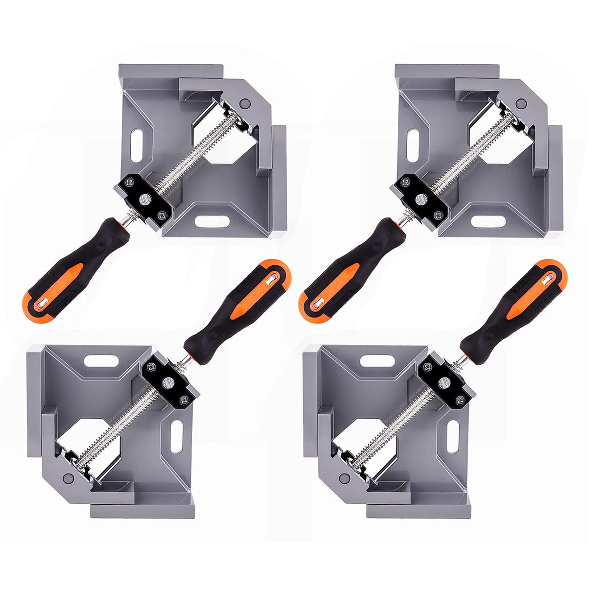WYQYQ 4pcs Corner Clamp - Right Angle Clamp 90 Degree Wood Clamps For Woodworking, With Adjustable Swing Jaw Aluminum Alloy Frame Clamps, For WYQYQ
