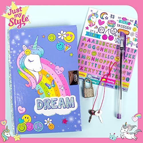 Just My Style Light Up Diary, Personalized Journal With Lock and Key, Great Gift For Girls & Tweens, Perfect for Summer Camp or Sleep-Away Camp, Gel Just My Style