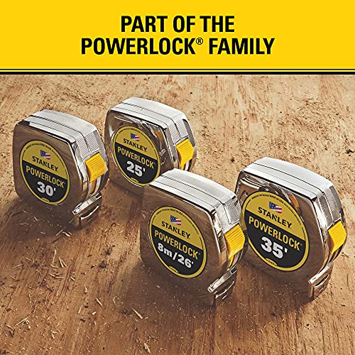 STANLEY PowerLock Tape Measure, 12-Foot (33-312) STANLEY