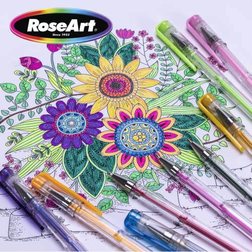 RoseArt Premium 100ct Gel Pen Set Great for Artists, Teachers, Students Featuring Classic, Neon, Pastel, Glitter, Metallic, Neon Glitter and Swirled RoseArt
