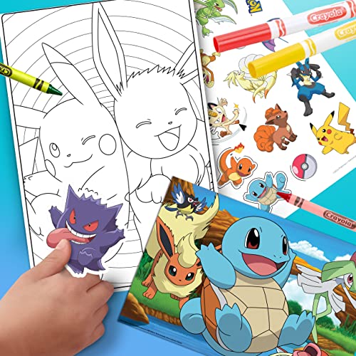 Crayola Pokémon Squirtle Coloring Art Case, 71+ pcs., Coloring Pages and Markers, Gift for Kids, Ages 4, 5, 6, 7, 8 Crayola