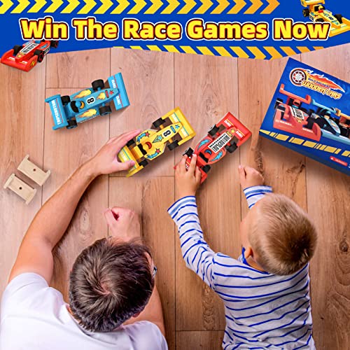 Atoylink DIY Wooden Cars Crafts for Kids Easy Assemble & Paint Your Own Race Cars 3 Pack Model Car Kits Woodworking Arts and Crafts for Boys Girls Atoylink