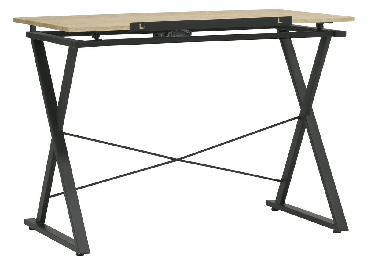 SD STUDIO DESIGNS Axiom II Drawing 42" Wide Adjustable Top Drafting Table, Graphite Black/Ashwood SD STUDIO DESIGNS
