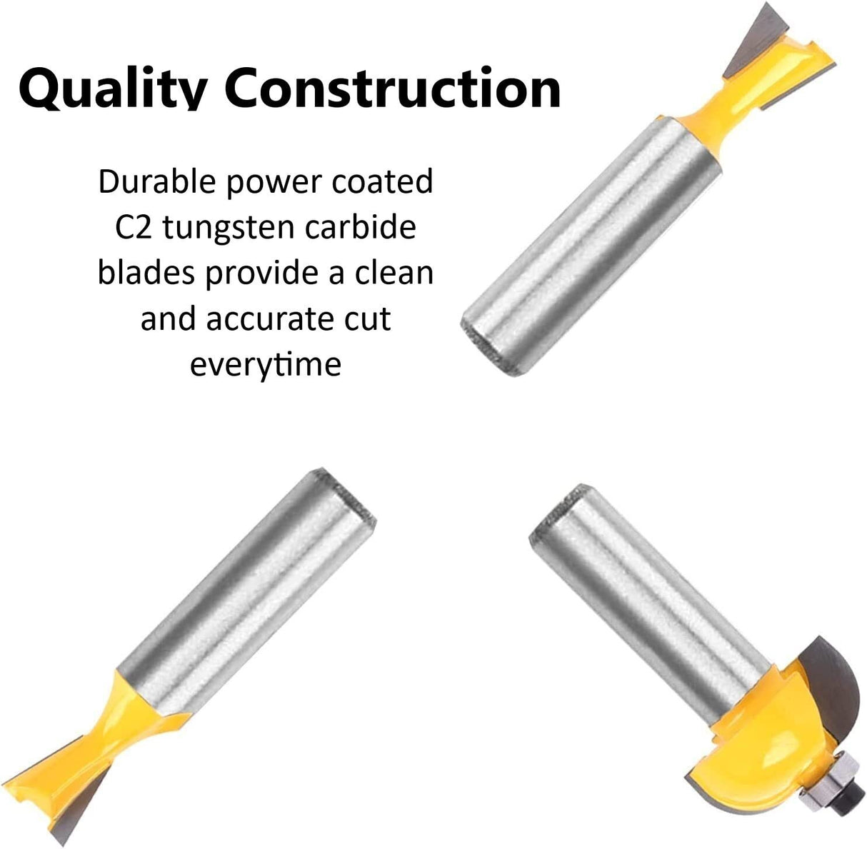 35 Piece Carbide Router Bits Set, 1/2" Shank, Multiple Route Bits, Aluminum Case EDMBG