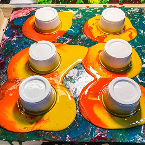 U.S. Art Supply Silicone Pouring Oil - 6-Ounce - 100% Silicone for Dramatic Cell Creation in Acrylic Paint U.S. Art Supply