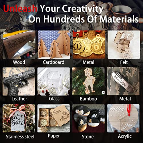 JOY SPOT! 48W Laser Engraver Machine, Cutting Machine with 5W-5.5W Output Power, 0.08mm Eye Protection Compressed Spot, 15.7"x15.7" Laser Engraving JOY SPOT!