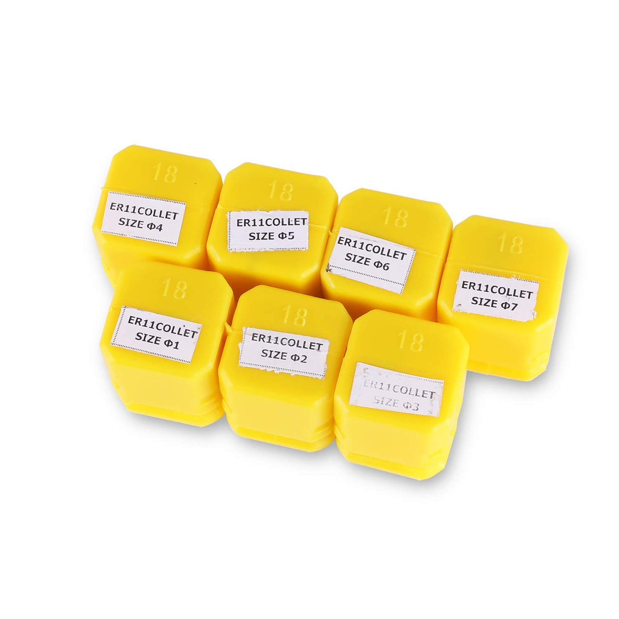 SainSmart Genmitsu 7Pcs ER11 Spring Collet Set for CNC Engraving Milling Lathe Tool 1.0mm-7.0mm SainSmart