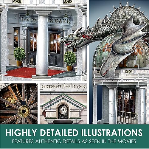 Wrebbit3D Harry Potter 3D Puzzle Model of Gringotts Bank | Diagon Alley Collection | A Mystical Journey of 300 Pieces for Witches, Wizards, and Wrebbit
