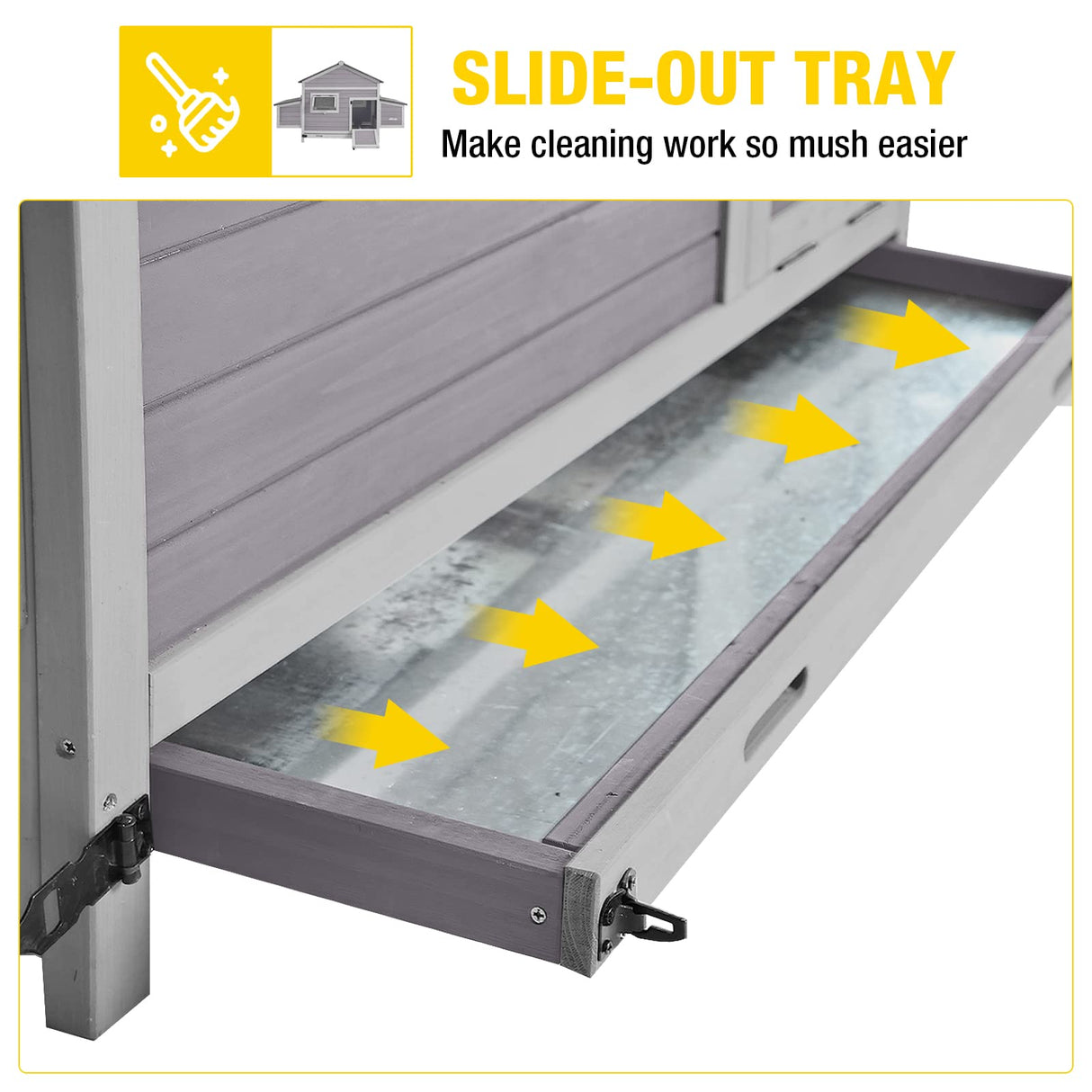 Aivituvin Chicken Coop with Two Large Nesting Boxes Wooden Hen House Outdoor Poultry Cage Duck Coop Weatherproof Aivituvin