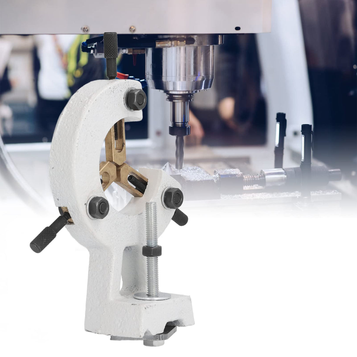 Wood Lathe Steady Rest, Professional Woodturning Steady Rest, Cast Iron Metal Lathe Stabilizer for WM‑210, for 8in x 16in Mini Lathe Machine Center BTER