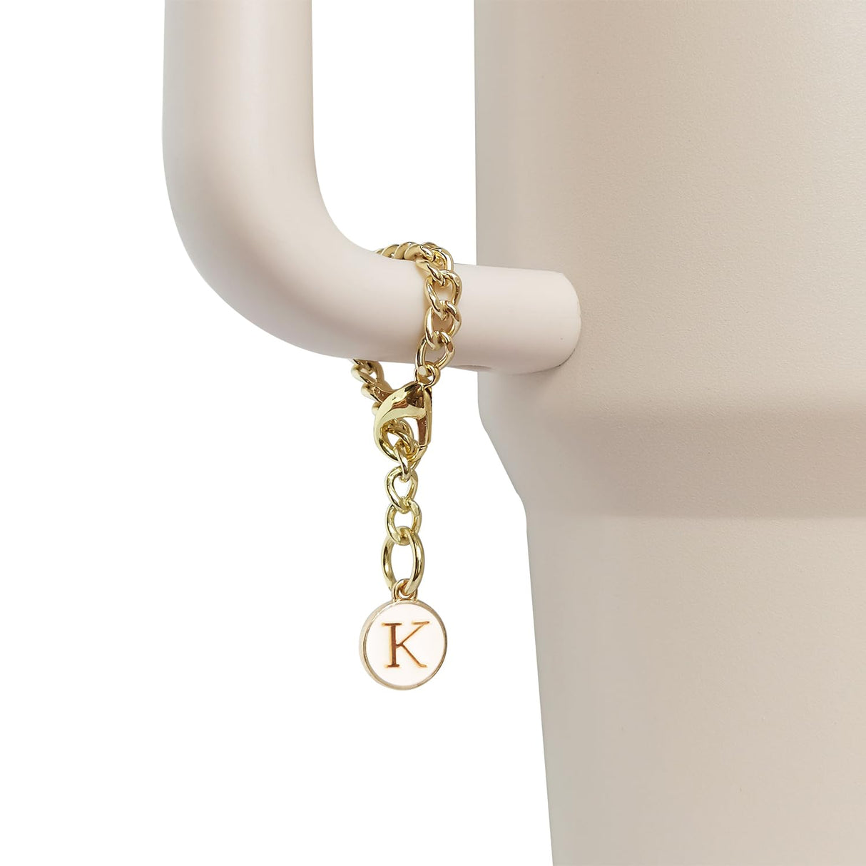 Wabogove Letter Charm Accessories for Stanley Cup 2PCS Initial Name ID Personalized Handle Charm for Stanley Tumbler (K) Wabogove