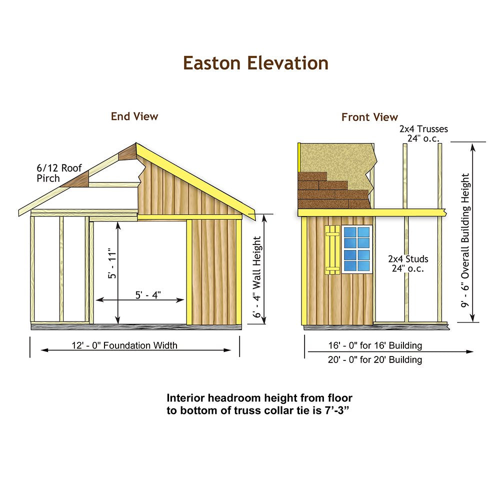 Best Barns Easton 12' X 20' Wood Shed Kit Best Barns Inc.