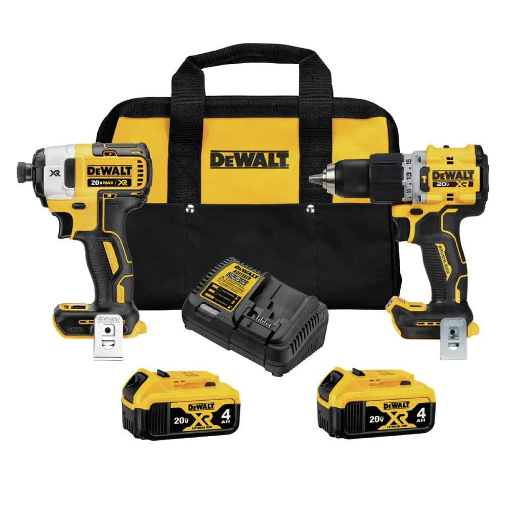 DEWALT 20V MAX XR BRUSHLESS 2 TOOL COMBO KIT (DCK249M2) DEWALT