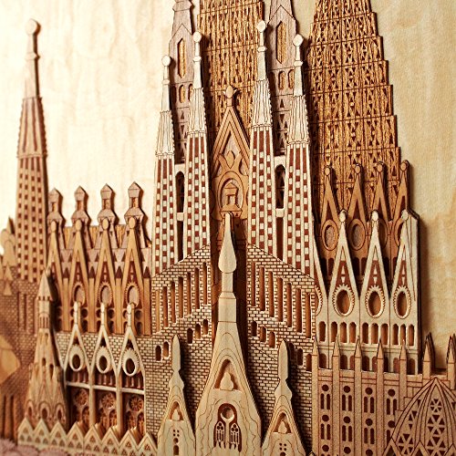 KINOWA Wooden Art Kit Kiharie Sagrada Familia Made in Japan KINOWA