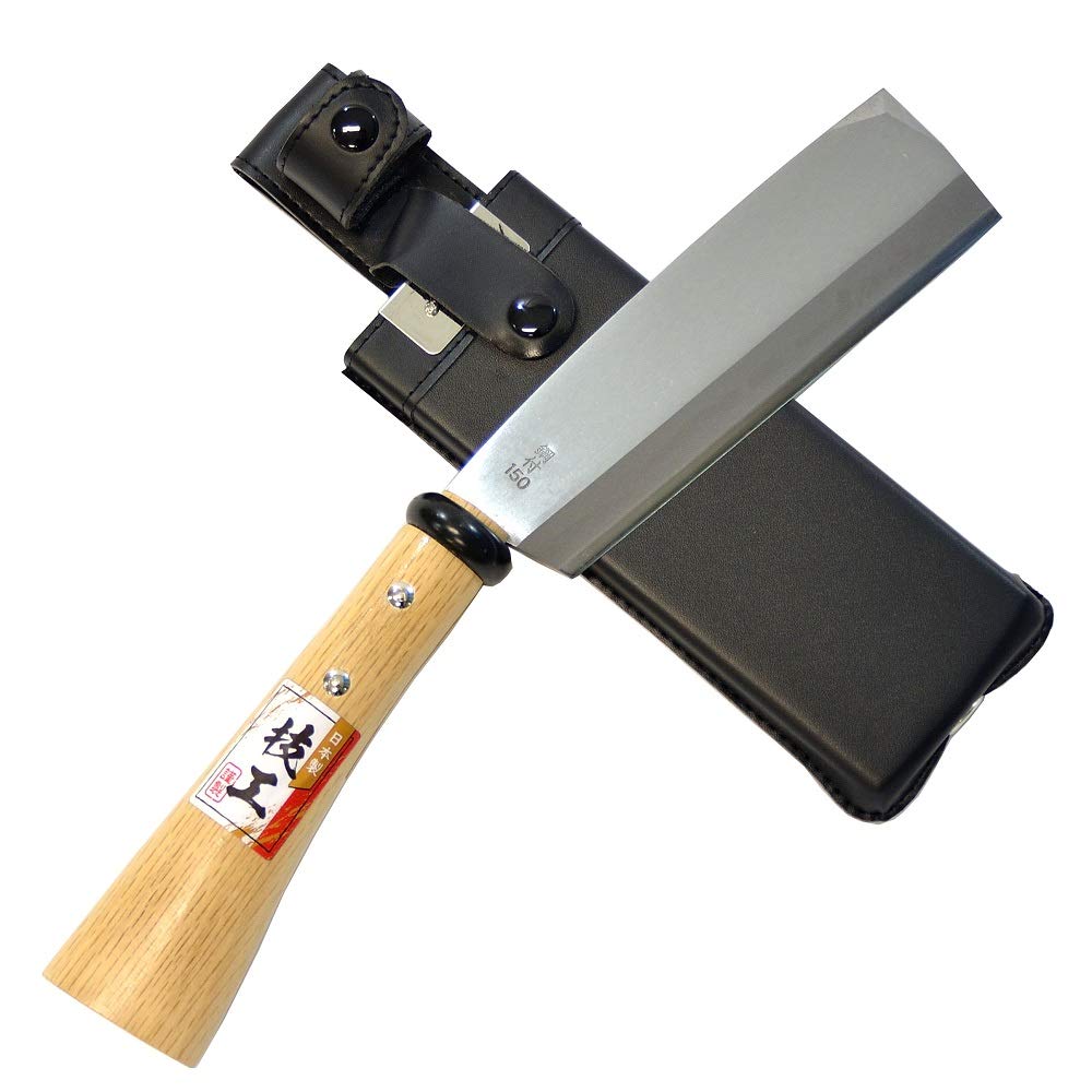 KAKURI Japanese NATA Tool Knife Small 6" Made in Japan, Bushcraft Hatchet Axe with Sheath for Camping, Outdoor, Campfire, Gardening KAKURI