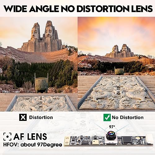 ELP 16MP Autofocus USB Camera with Microphone for Computer Mini UVC USB2.0 Lightburn Camera Micro USB Security PC Camera Module Laser Engraver Webcam ELP