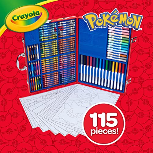 Crayola Pokémon Imagination Art Set (115pcs), Kids Art Kit, Includes Pokemon Coloring Pages, Pokemon Gifts for Kids, Ages 5+ Crayola