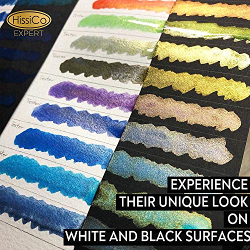 Iridescent Acrylic Paint, Set of 16 Chameleon Colors 60ml 2 OZ Bottles, High Viscosity Shimmer Paint, Non-Toxic and Fade-Resistant for Artists, HissiCo